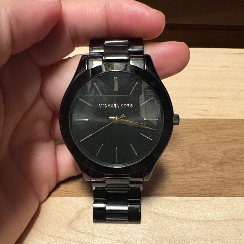 Michael Kors Black Metallic Watch